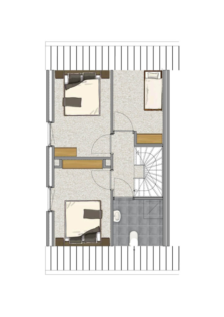 Plattegrond hoekwoning