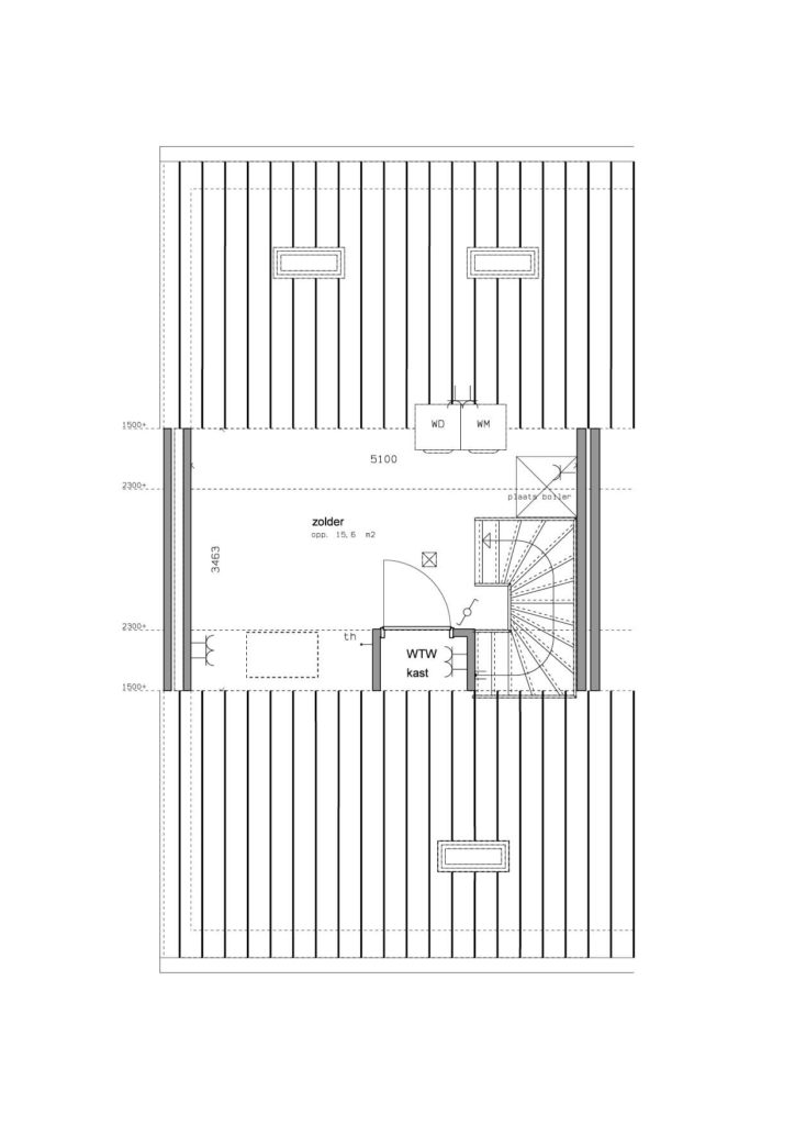 Plattegrond hoekwoning